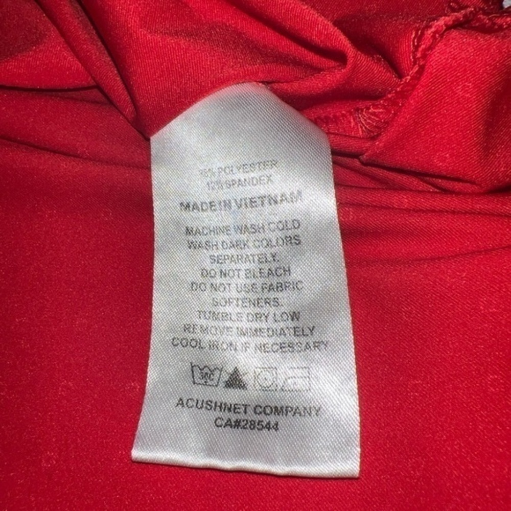 EUC FJ FootJoy Shirt Mens XL Red Paisley Lightweight Short Sleeve‎ Golf Polo (T) - Picture 7 of 9